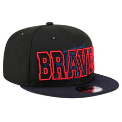 Atlanta Braves New Era Splatter 9FIFTY Snapback Hat - Black - New Era on Sale