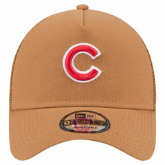 Chicago Cubs New Era A-Frame Trucker 9FORTY Adjustable Hat - Brown - New Era Lifestyle