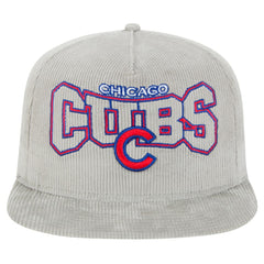 New Era Chicago Cubs Gray Corduroy Golfer Snapback Hat - New Era Lifestyle
