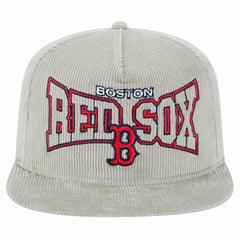 New Era Boston Red Sox Gray Corduroy Golfer Snapback Hat - New Era Lifestyle