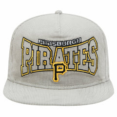 New Era Pittsburgh Pirates Gray Corduroy Golfer Snapback Hat - New Era on Sale