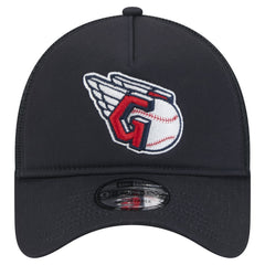 Cleveland Guardians New Era 9FORTY A-Frame Trucker Adjustable Hat - Navy - New Era Sale