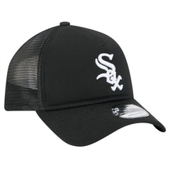 Chicago White Sox New Era 9FORTY A-Frame Trucker Adjustable Hat - Black - New Era Discount