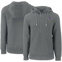 Buffalo Bills Cutter & Buck Primary Mark Roam Eco Recycled Half-Zip Pullover Hoodie Gray