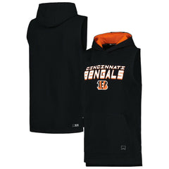 Cincinnati Bengals MSX by Michael Strahan Captain Sleeveless Hoodie T-Shirt Black