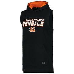 Cincinnati Bengals MSX by Michael Strahan Captain Sleeveless Hoodie T-Shirt Black