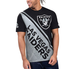 Las Vegas Raiders Starter Finish Line Extreme Graphic T-Shirt Black/Silver