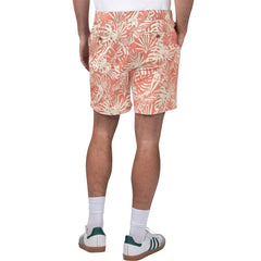 San Francisco 49ers Margaritaville Sandwashed Monstera Print Amphib Shorts Scarlet
