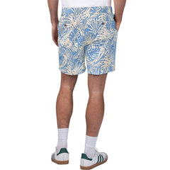 New York Giants Margaritaville Sandwashed Monstera Print Amphib Shorts Royal