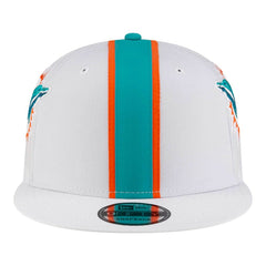 Miami Dolphins New Era Helmet 9FIFTY Snapback Hat White