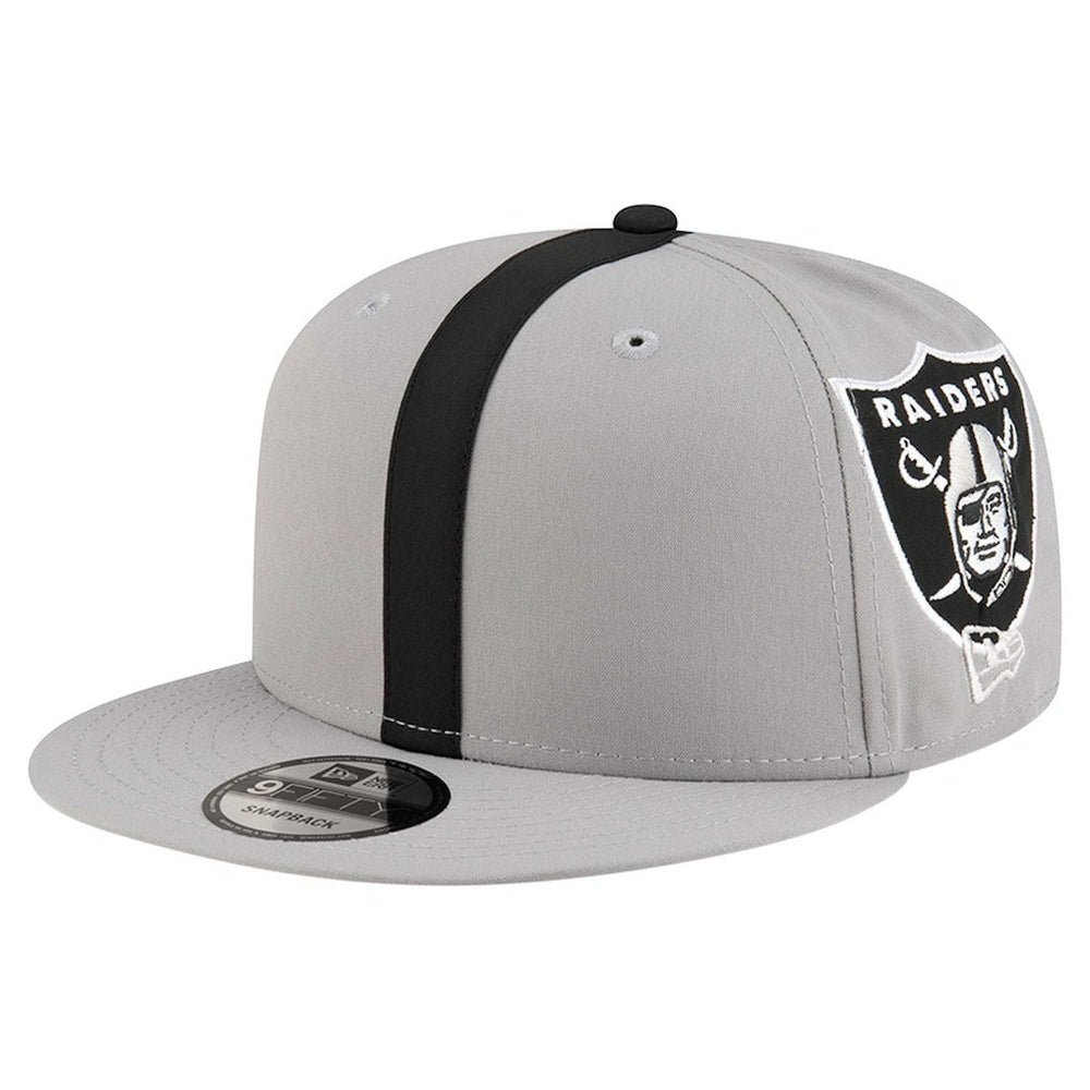 Las Vegas Raiders New Era Helmet 9FIFTY Snapback Hat Gray