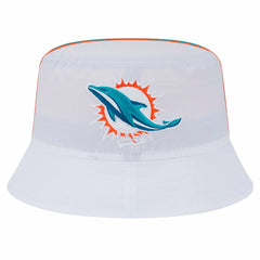 Miami Dolphins New Era Helmet Bucket Hat White