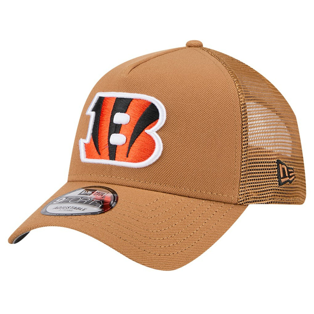Cincinnati Bengals New Era Color Pack A-Frame Trucker 9FORTY Adjustable Hat Brown