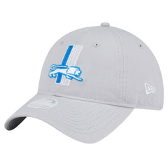 Detroit Lions New Era Women's Throwback Main Core Classic 2.0 9TWENTY Adjustable Hat Silver