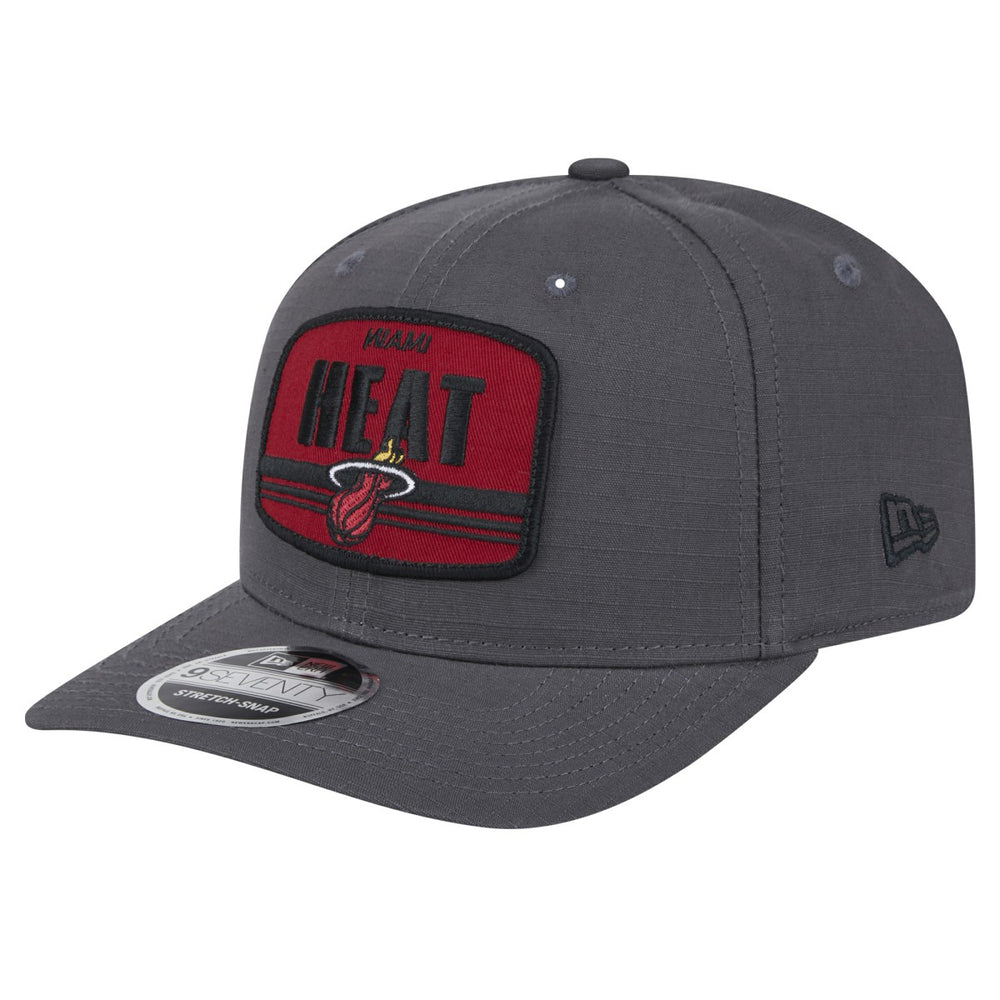 Miami Heat Team Elevated Patch 9SEVENTY Adjustable Hat Graphite | New Era Near Me