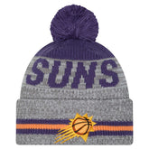 Phoenix Suns Sport Night Runner Cuffed Knit Hat with Pom Gray | New Era Near Me