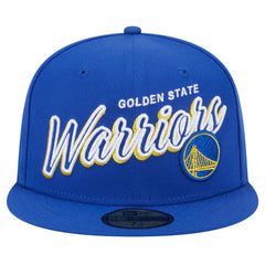 Golden State Warriors Sport Night Script Sided 59FIFTY Fitted Hat for sale Royal | New Era online