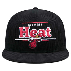 Miami Heat Throwback Display Corduroy 9FIFTY Snapback Hat Black | New Era Near Me