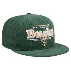 Milwaukee Bucks Throwback Display Corduroy 9FIFTY Snapback Hat Hunter Green | New Era outlet
