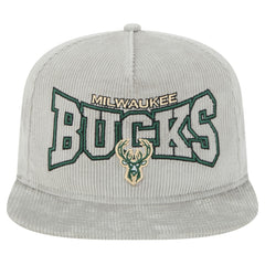 Milwaukee Bucks Throwback Corduroy Golfer Snapback Hat Gray | New Era outlet