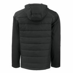 Detroit Lions Cutter & Buck Big & Tall Evoke Hybrid Eco Softshell Recycled Full-Zip Hooded Jacket Black