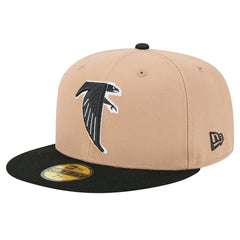 Atlanta Falcons New Era Throwback Logo Main 59FIFTY Fitted Hat Tan