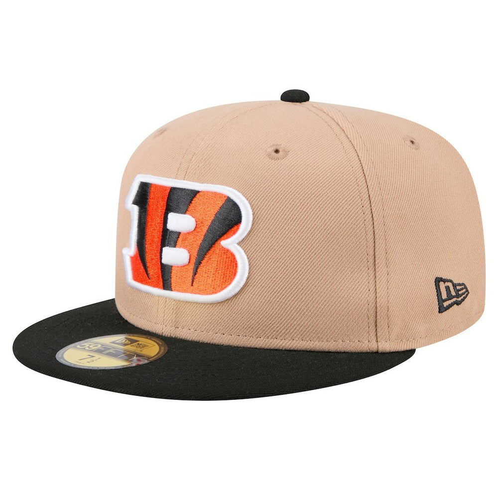 Cincinnati Bengals New Era Logo Main 59FIFTY Fitted Hat Tan