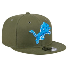 Detroit Lions New Era Main 9FIFTY Snapback Hat Olive