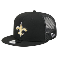 New Orleans Saints New Era Main Trucker 9FIFTY Snapback Hat Black