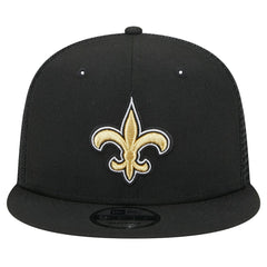 New Orleans Saints New Era Main Trucker 9FIFTY Snapback Hat Black