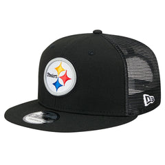 Pittsburgh Steelers New Era Main Trucker 9FIFTY Snapback Hat Black