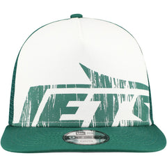 New York Jets New Era Youth Distressed 9FIFTY A-Frame Snapback Hat White/Green