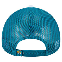 Jacksonville Jaguars New Era Youth Sport Night Color Block 9FORTY A-Frame Trucker Adjustable Hat Teal