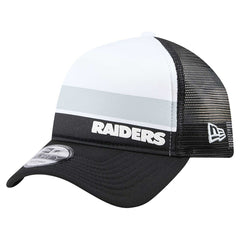 Las Vegas Raiders New Era Youth Sport Night Color Block 9FORTY A-Frame Trucker Adjustable Hat Black