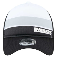 Las Vegas Raiders New Era Youth Sport Night Color Block 9FORTY A-Frame Trucker Adjustable Hat Black