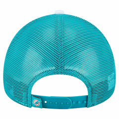 Miami Dolphins New Era Preschool Sport Night Color Block 9FORTY A-Frame Trucker Adjustable Hat Aqua