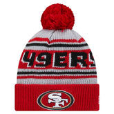 San Francisco 49ers New Era Youth Main Cuffed Knit Hat with Pom Scarlet