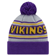 Minnesota Vikings New Era Youth Main Cuffed Knit Hat with Pom Purple
