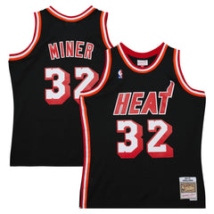 Harold Miner Miami Heat 1992/93 Hardwood Classics Swingman Throwback Jersey Black | Mitchell & Ness US