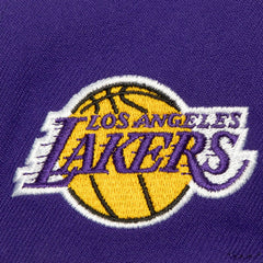 Los Angeles Lakers Retro Sport Color Block Script Snapback Hat White/Purple | Mitchell & Ness Near Me