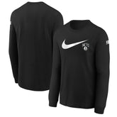 Brooklyn Nets Youth Swoosh Long Sleeve T-Shirt Black | Nike discount