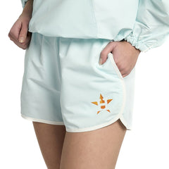 Houston Astros Lusso Women's Nina Shorts - Light Blue - MLB Online