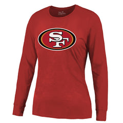 Brock Purdy San Francisco 49ers Majestic Threads Women's Player Name & Number Long Sleeve T-Shirt Scarlet