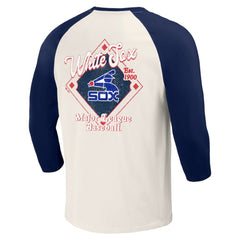 Chicago White Sox Darius Rucker Collection by Fanatics Cooperstown Collection Raglan 3/4-Sleeve T-Shirt - Navy/White - Fanatics on Sale