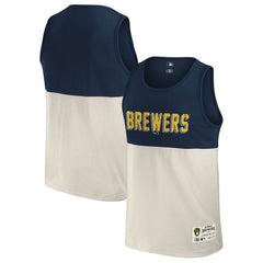 Milwaukee Brewers Darius Rucker Collection by Fanatics Colorblock Tank Top - Navy - Fanatics Lifestyle