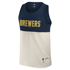 Milwaukee Brewers Darius Rucker Collection by Fanatics Colorblock Tank Top - Navy - Fanatics Lifestyle