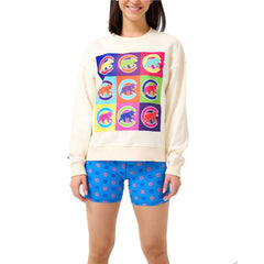 Chicago Cubs Terez Women's Classic Oversized Pullover Sweatshirt - Cream - MLB Online