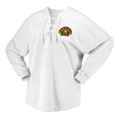 Boston Bruins Fanatics Women's 100th Anniversary Spirit Jersey T-Shirt - White - NHL 201153715