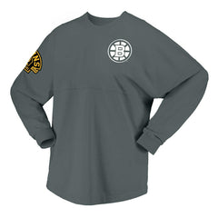 Boston Bruins Fanatics Women's 100th Anniversary Spirit Jersey T-Shirt - Gray - NHL 201153716