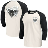 Fanatics Las Vegas Raiders Darius Rucker Collection Raglan 3/4 Sleeve T-Shirt Black/White